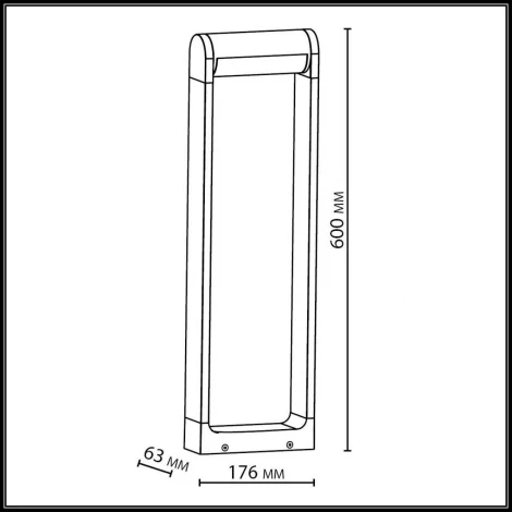 Наземный уличный светильник Odeon Light Twinset 7118/12GL коричневый/металл IP65 LED 12W 900Лм 3000K 120° 220V
