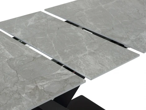 Раздвижной обеденный стол Montel ОГОГО Обстановочка! (Керамика/Серый,Черный) арт.926792