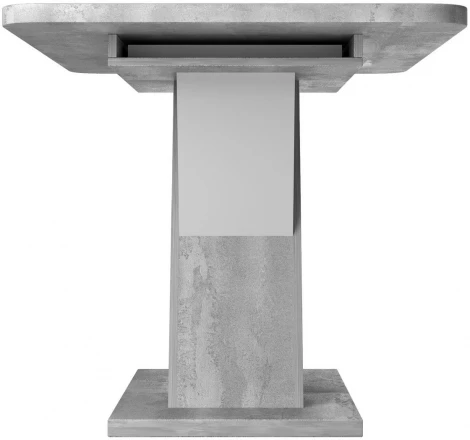 Стол раскладной Bruno (120+40) бетонный камень/белый бриллиант Top Concept 12863