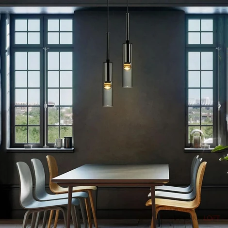 Подвесной светильник Night Gray By ImperiumLoft Night01 (220V, на проводе, круглые)