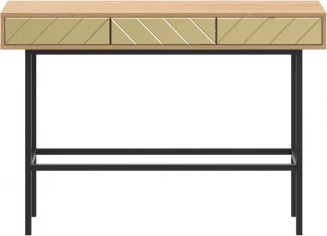 Стол консольный Boho ОГОГО (арт.769653), (ЛДСП,Металл,Зеркало/Дуб Корбридж,Золотой)