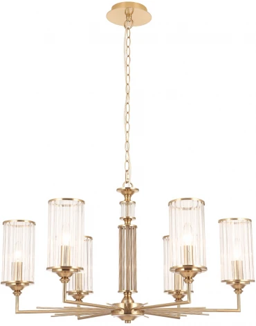 Подвесная люстра Crystal Lux GLORIA SP6 BRASS (220V, на цепи)