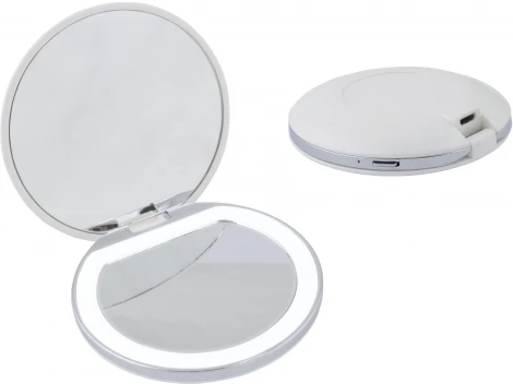 Зеркало с подсветкой c зарядкой от USB Uniel ULK-F72 DIM/RECH WHITE (LED, выключатель)