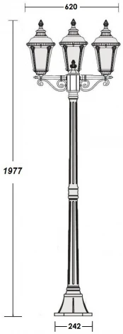 Наземный фонарь Oasis Light MUNICH 2S 79758SВ Gb (220V, фонарь, IP44)