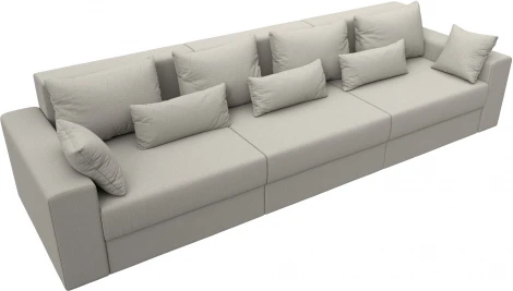 Диван прямой Майами Long (Бежевый/Рогожка) Лига Диванов арт.122679