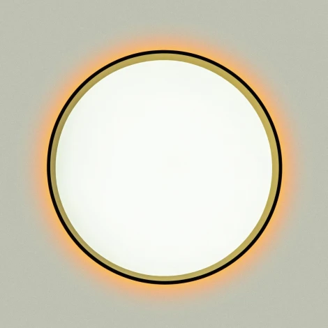 Настенно-потолочный светодиодный светильник IP40 Citilux Etalon CL750321R Черный+Золото с пультом и RGB подсветкой