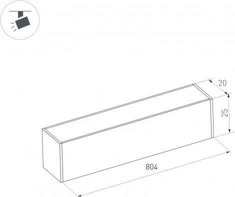 светильник магнитный MAG-FLAT-25-L800-24W Warm3000 (BK, 100 deg, 24V, DALI) (Arlight, IP20 Металл) 046337