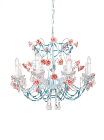 Подвесная люстра Fiori di rose 186.8 Lucia Tucci (220V, на цепи, подсвечник, свеча, цветы, ветки, розы)