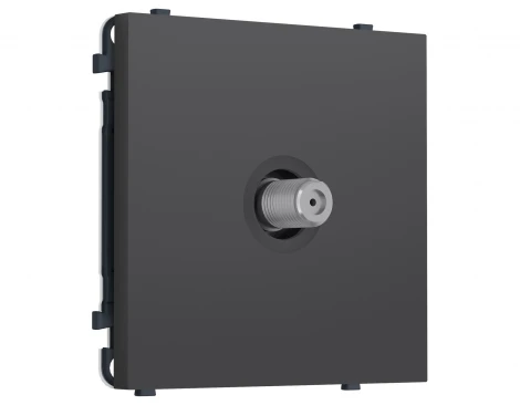 Комплект механизма ТВ-розетки SAT (Графит Мягкое касание) Ambrella Volt QUANT PRO MS913050