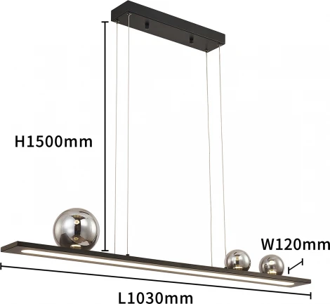 Подвесной светильник Favourite Bilico 4548-3P (LED, 220V, на тросе, шарики)