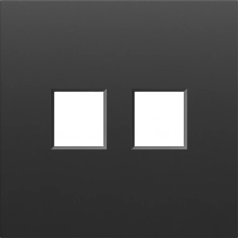 Накладка 2-я для розеток RJ45,TV,SAT, черный графит Donel S08 DS86957