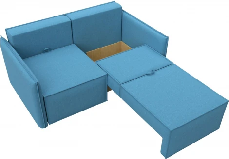 Диван прямой Либерти мини (Голубой/Рогожка) Лига Диванов арт.121915