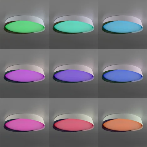 Потолочный светильник RGB круглый Citilux Bonny CL754350G Белый+Венге LED с пультом (220V, круглые)