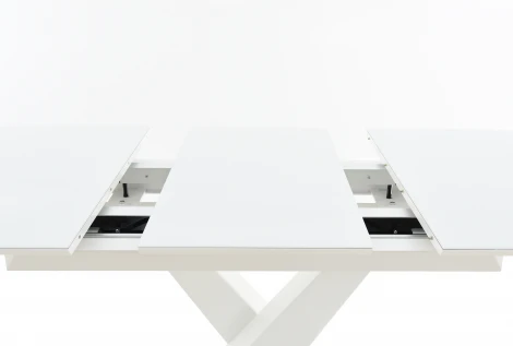Стол Орлеан MODERNE стекло OPTIWHITE 1400(1800)*850 Белый, Аврора