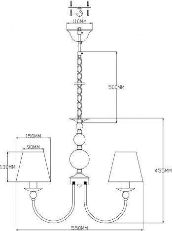 Подвесная люстра Moderli Feels V2613-5P (220V, на цепи)