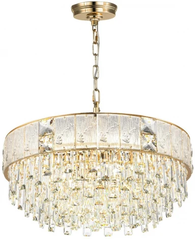 Подвесная люстра Odeon Light Fiesta 5070/12 золото/прозрачный/матовый/металл/хрусталь/стекло E14 12*40W (220V, на цепи)