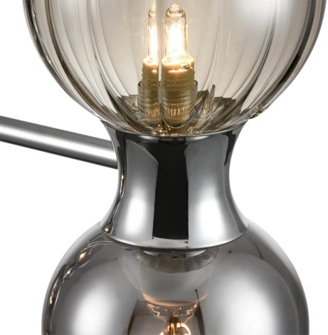 Потолочная люстра на штанге Lumion Tauna 8114/6 хром/дымчатый, металл/стекло G9 3*30W + E14 3*40W 220V