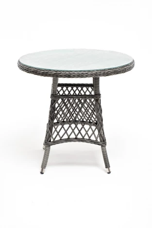 Плетеный круглый стол, диаметр 80 см, цвет графит 4SIS Эспрессо YH-T1661G-2 graphite