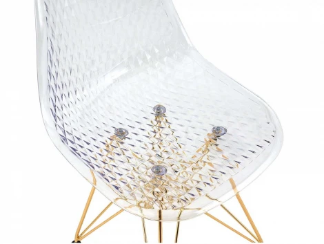 Стул Frank ОГОГО 811749 (прозрачный, золотистый)