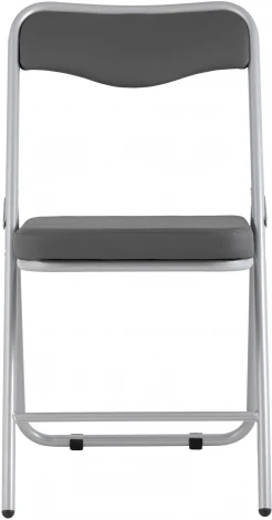 Складной стул Stool Group Джонни экокожа серый каркас металлик УТ000035368