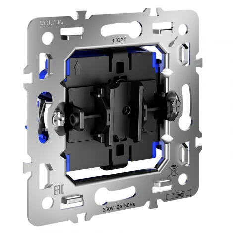 Механизм выключателя одноклавишного 10А Voltum S70 VLS0101M