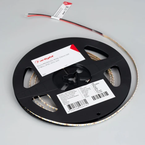 Светодиодная лента MICROLED-M182-3.5mm 24V Warm3000 (7 W/m, IP20, 2216, 5m) (Arlight, узкая) 045010