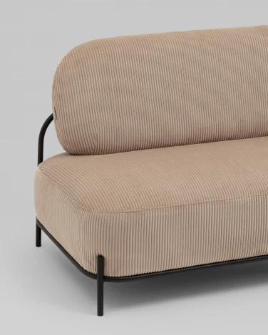 Диван Стоун велюр рельефный бежевый Stool Group арт.УТ000040009