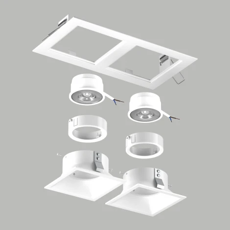 Встраиваемый светильник под LED модуль/ламп МR16 Lightstar Domino D5260606WMOD (220V)