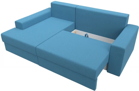 Диван угловой Майами левый угол (Голубой/Рогожка) Лига Диванов арт.121160L