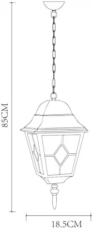 Уличный светильник подвесной Arte Lamp Berlin A1015SO-1BN