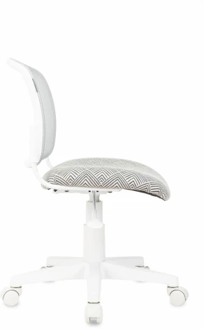 Кресло детское Бюрократ CH-W296NX светло-серый TW-02 Loft сетка/ткань крестов. пластик пластик белый