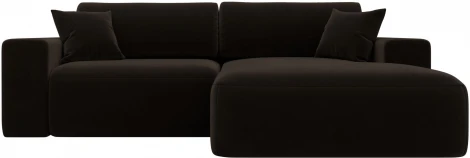 Диван угловой Лига-036 НПБ Классик правый угол (Коричневый/Микровельвет) Лига Диванов арт.121366