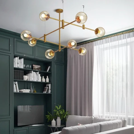 Люстра на штанге Gap Золото ImperiumLoft Gap01 (140725-26) (220V, шарики)