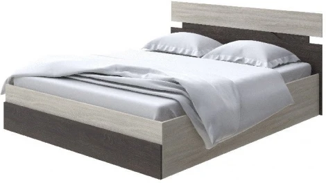 Без бренда Кровать Milton с подъемным механизмом (ЛДСП Ясень Шимо Светлый/Дуб Кантербери) 120x190