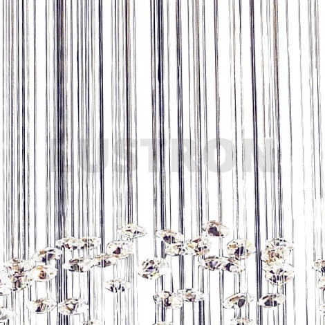 Подвесная люстра N-Light 2482 2482/9 (Saturn) chrome + white crystal