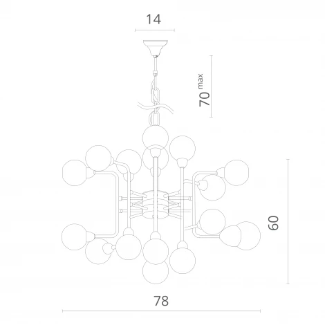 Подвесная люстра Divinare Dallas 3360/15 LM-16