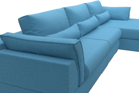 Диван угловой Пекин Long угол правый Лига Диванов (Рогожка) арт.123510