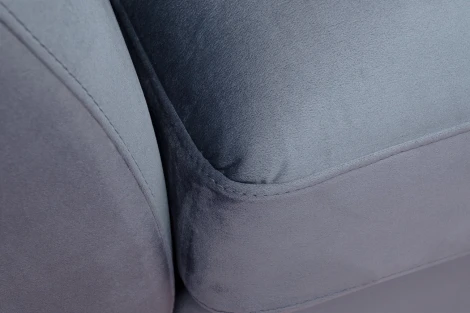 Диван Annette трехместный без мех,велюр сапфир Colt1006/хром 250*100*95 Garda Decor арт.ANNETTE-3-2K-Colt1006