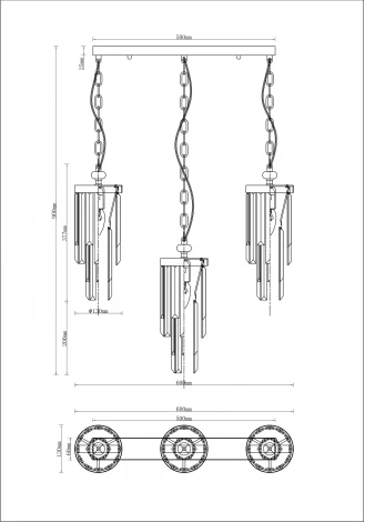 Подвесной светильник Moderli Stiland V10040-3P (220V, на цепи)