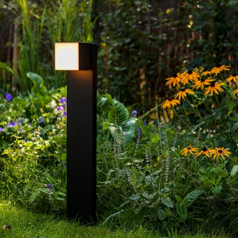 Наземный уличный светильник Arte Lamp A5193PA-1BK (LED, 220V, куб, IP54)