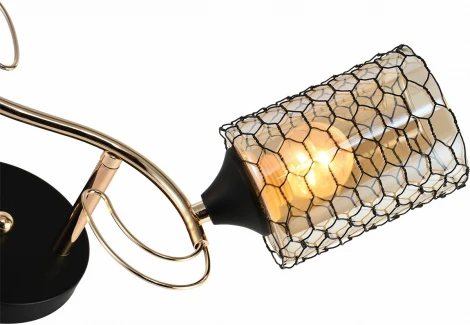 Потолочная люстра на штанге Reluce 01309-0.3-02 BK+FGD