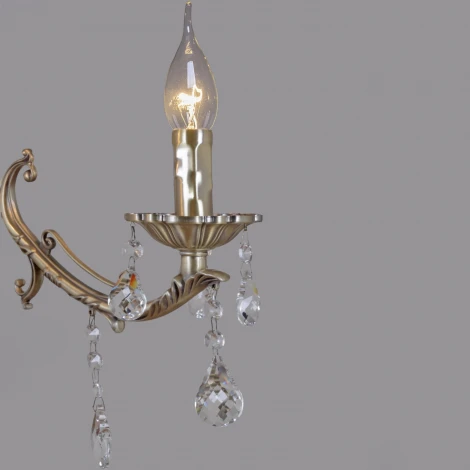 Подвесная люстра ILLUMICO IL9927-8PSQ-24 AB CASTOR (220V, на цепи, подсвечник, свеча)