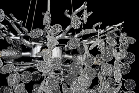 Подвесная люстра хрустальная Dio D`arte Tavenna Nickel Tavenna H 1.5.32.102 N (220V, на тросе)