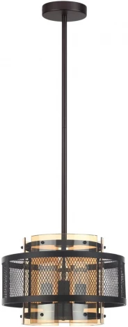 Потолочная люстра на штанге Lumion Zarina 8007/3 черный/черный, золотой металл/металл, стекло Е14 3*40W 220V (круглые)