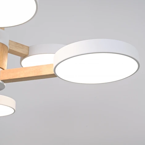 Потолочная люстра Wi-Fi на штанге Turna Dbl L6 White By ImperiumLoft Turna-Dbl01 (LED, 220V, голосовое управление, умный дом - Алиса)