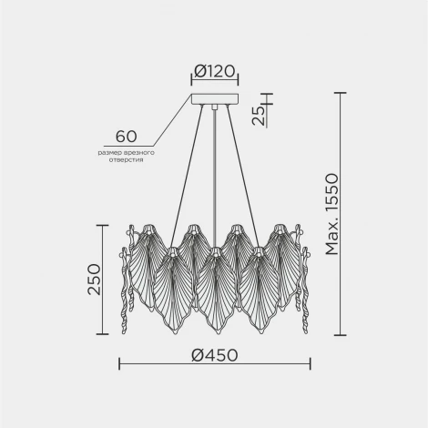Подвесная люстра Modelux ML.2293.450 GD