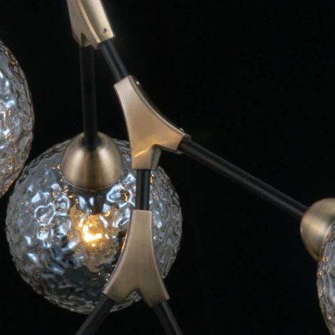 Потолочная люстра на штанге ILLUMICO IL0263-5PSQ-79 BK AB (220V)