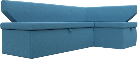 Диван кухонный угловой Омура правый угол (Голубой/Рогожка) Лига Диванов арт.125899