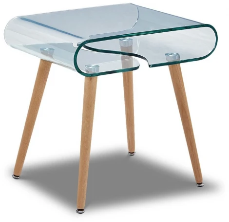 Стол журнальный F-639 прозрачный/бук