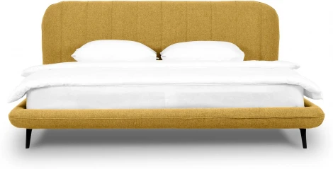 Кровать Amsterdam ОГОГО (арт.845395), (Шенилл/Желтый)